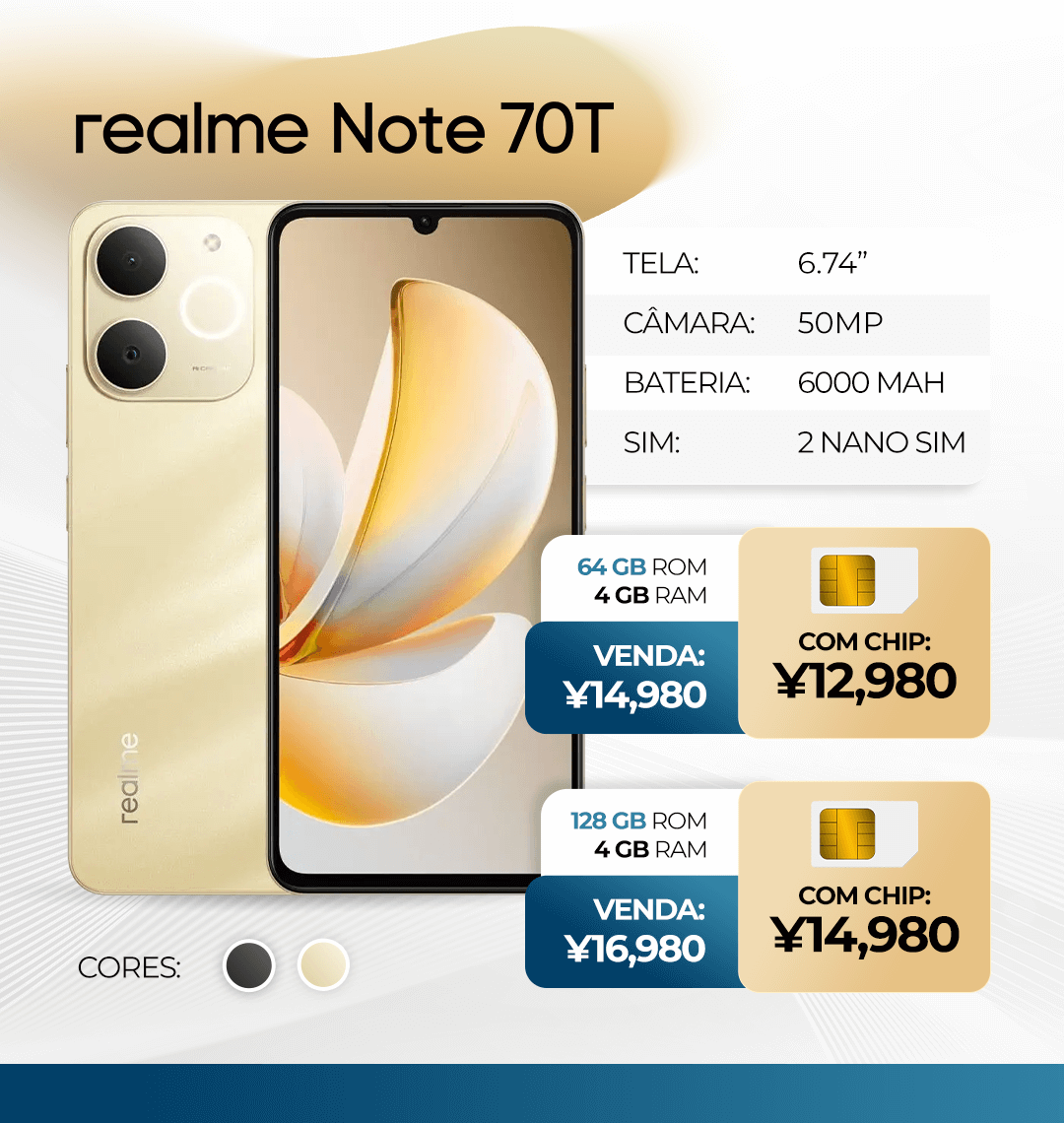 2 REALME NOTE 70T Por