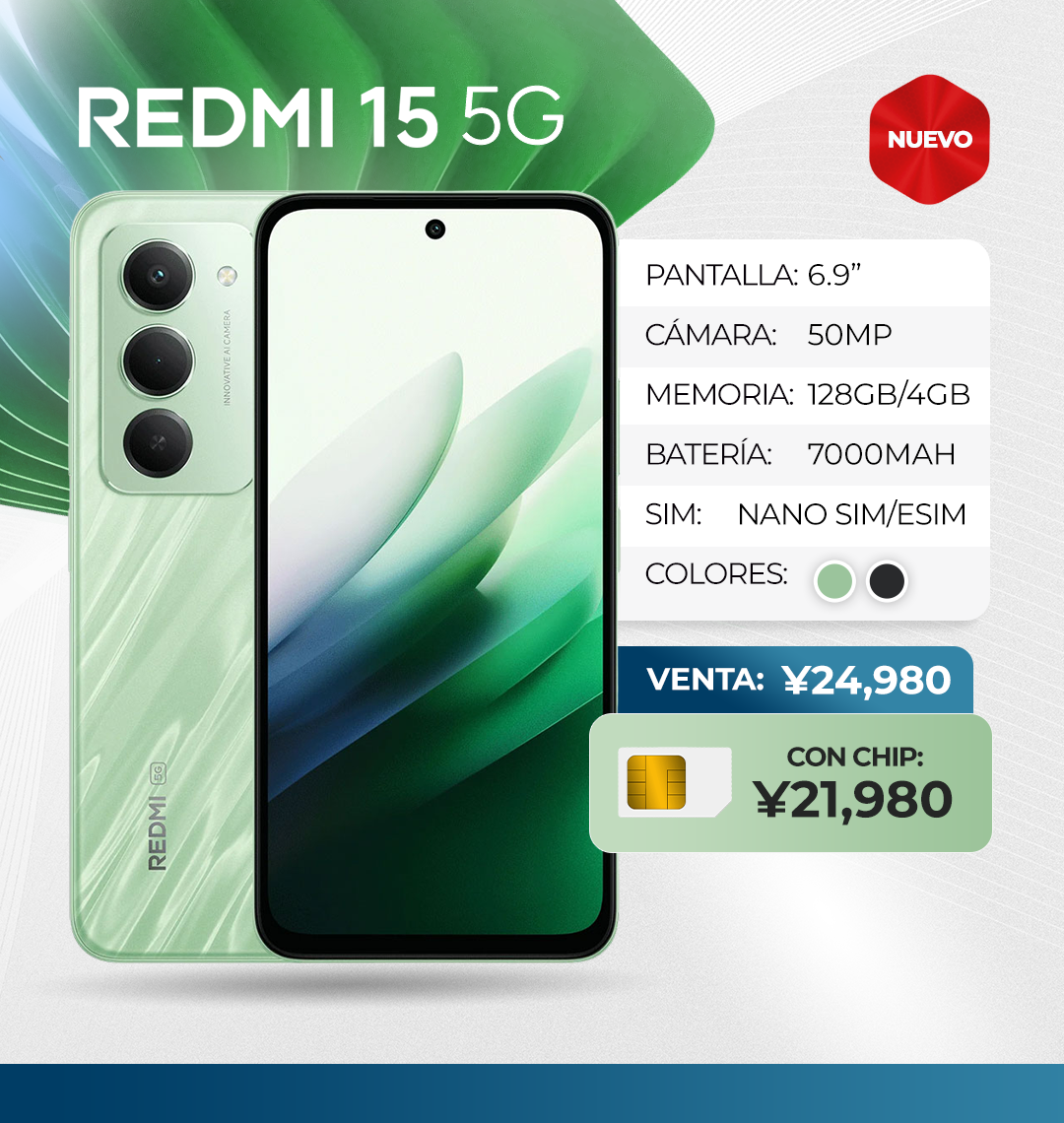 XIAOMI REDMI 15 5G CHIP Juni26 ES