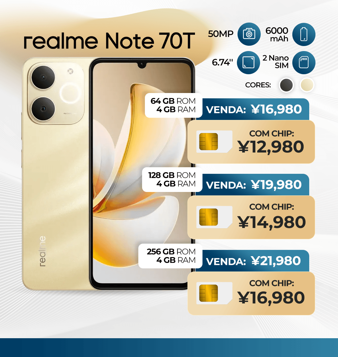 REALME NOTE 70T Junio26 POR